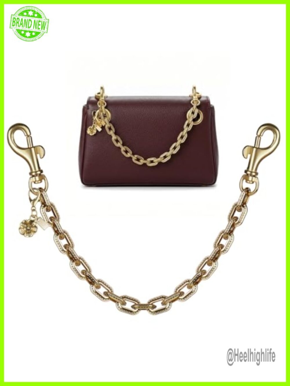 Avando Vintage Gold Alloy Bag Charm Purse Accessory for Handbags Tote Bags